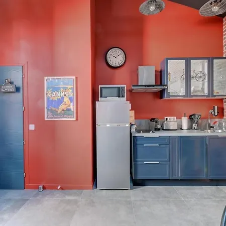 Superbe Loft Industriel 3 Pieces, Classe 4 Etoiles, Proche Palais Des Festivals Apartment *